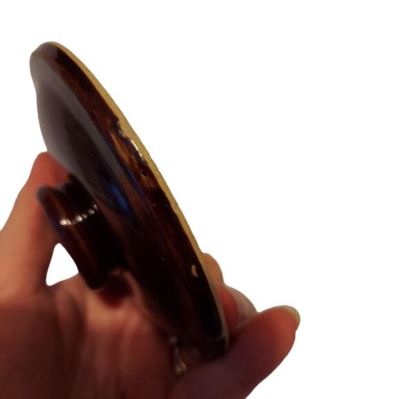 Bean Pot Brown Stoneware Ceramic Glazed 2 Handle Ovenproof w/Lid Antique Prim - Picture 9 of 16